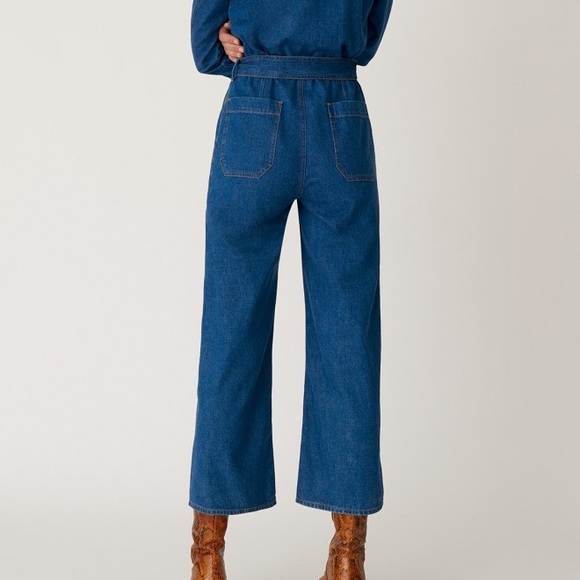 Free People M.i.h Denim Jumpsuit 70’s Vintage - Picture 3 of 3